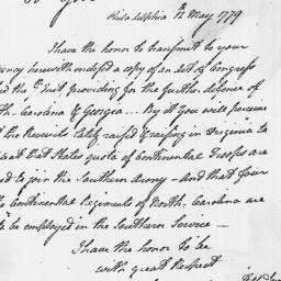 [Document, 1779 May 12]