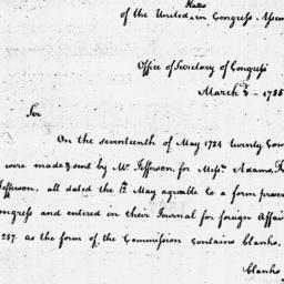 Document, 1785 March 03