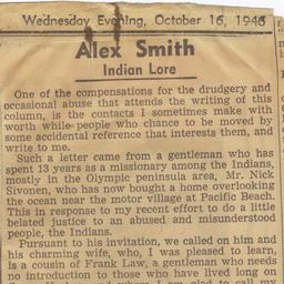 Newspaper Column: "Ale...