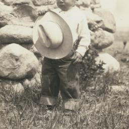 American Indian Boy with Hat