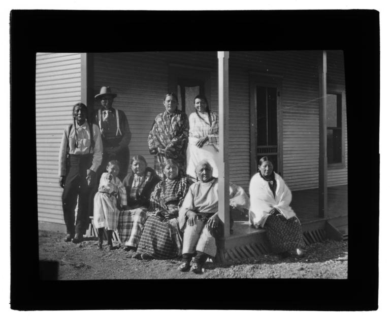 Native American Men, Women and a Child