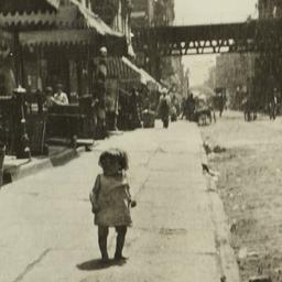 Little Girl on Sidewalk nea...