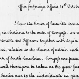 [Document, 1787 October 18]