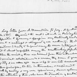 Document, 1775 November 26