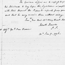 [Document, 1796 January 30]