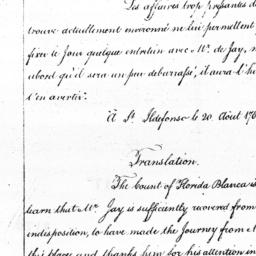 [Document, 1781 August 20]