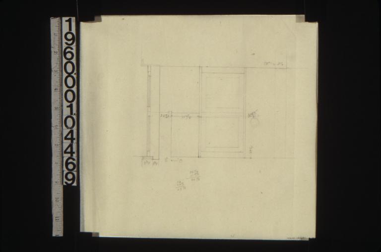 Elevation and section of unidentified window