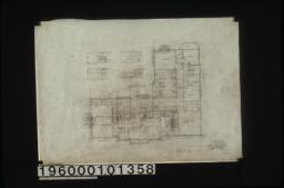 Second floor plan; west elevation of room no. 5\, north elev. of rm. no. 4\, front and side elevations of mantel in room no. 3 and mantel in room no. 1 : Sheet no. 3.