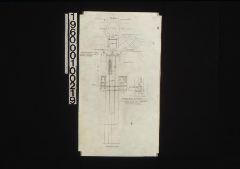 3/4" scale detail of insert -- elevation of column\, plan looking up\, sect'n of concrete slab : Sheet no. 37 /