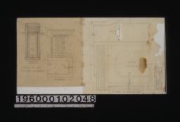 Details of small windows in bedr'm 1 -- elevation\, F.S. details through lower part with section thru mould\, F.S. detail of head and panel : Sheet no. 2[?].