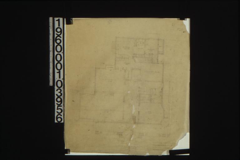 First floor plan of proposed residence.