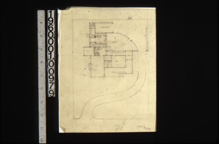 Plan of first floor showing grounds\, scheme #6 R3.