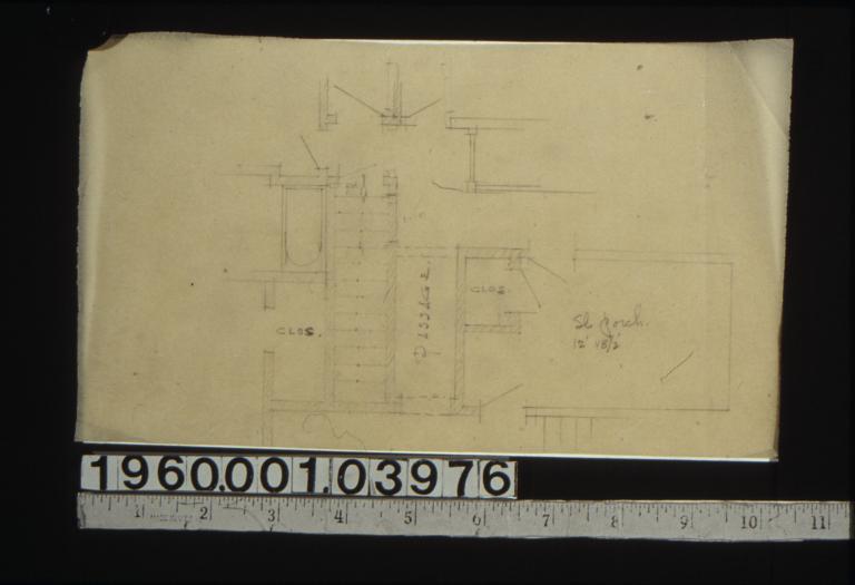 Sketch of partial second floor plan