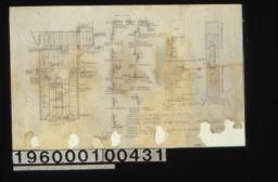 Ceiling plan (looking up)\, typical panelling sections and plans\, full size detail drawing of curtain poles\, F. S. section of doors : Sheet no. 2.