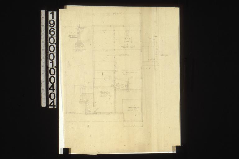 Foundation plan of keeper's house\, typical wall section through foundation.