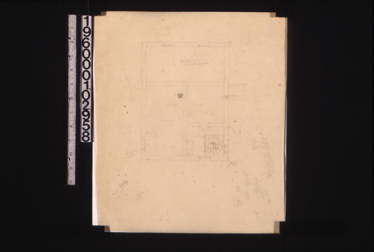 Plan of vault area\, detail sketch