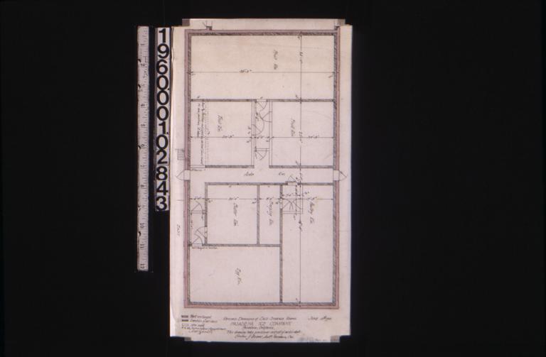 Revised drawing of cold storage rooms\, plan\,