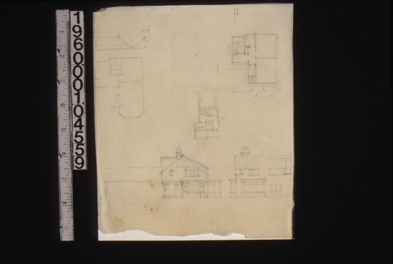 Scheme 3 -- sketches of floor plans and elevations