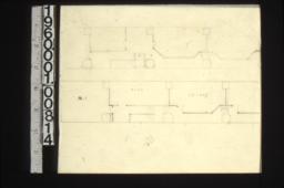 Two partial plans of mezzanine showing alternative designs