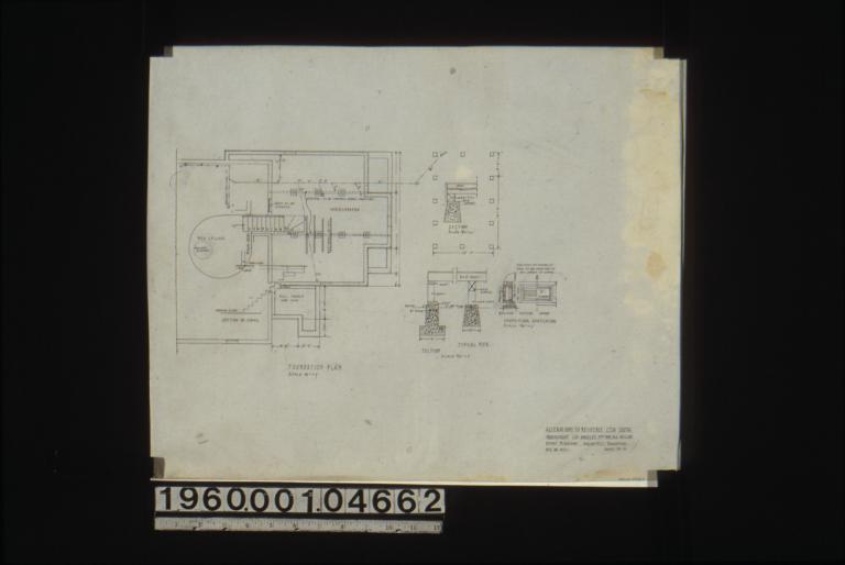 Foundation plan with details in sections; details of under-floor ventilators : Sheet no. 2.