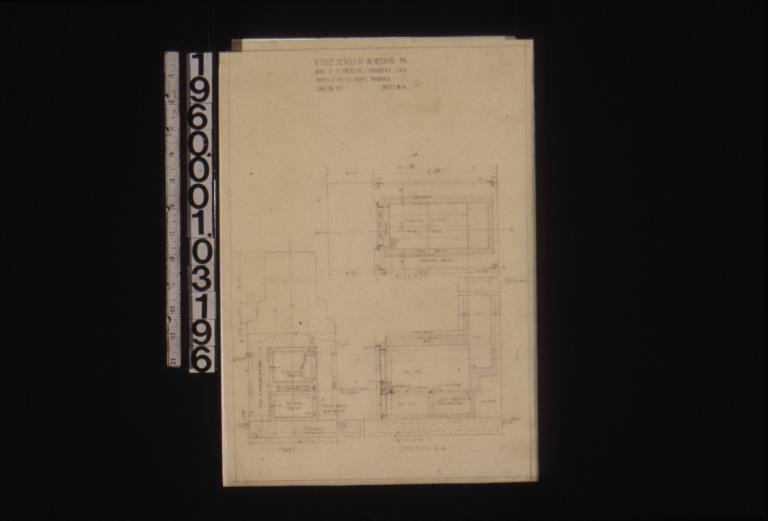 1/2" scale details of incinerator -- front elevation\, plan at C-C\, section A-A : Sheet no. 4. (2)
