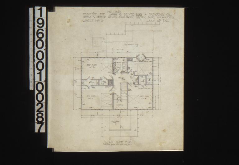 Second floor plan : Sheet no. 2\,