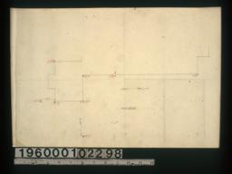 Diagram showing dimensions on plan