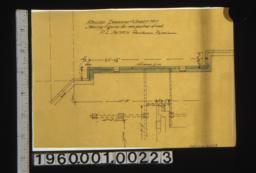 Revised drawing of part of sheet no. 1 i.e. Foundation plan showing figures for new position of wall.