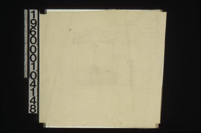 Sketch of section\, sketch of arches