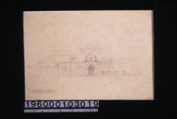 Sketch of partial elevation of house