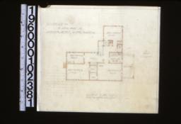 Preliminary drawing of second floor plan\, scheme # 3.