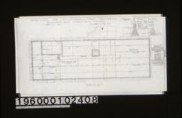Foundation plan; foundation details -- typical wall section\, elevation of vent\, section of vent\, girder post footings\, chimney footing : Sheet no. 1\,