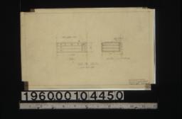 Case for doilies -- front elevation\, section : Sheet no. 15\,
