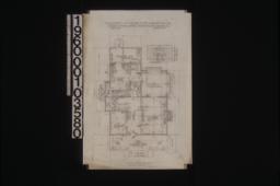 First floor plan; detail of dining rm. sideboard -- front elev\, sect'n : Sheet no. 2\, (2)