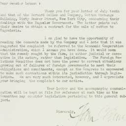 Letter: 1951 July 18