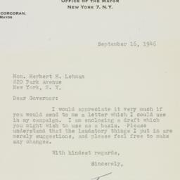 Letter: 1946 September 16