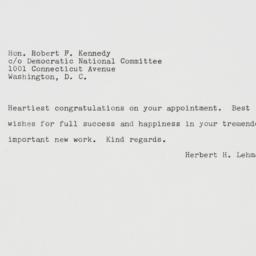 Telegram: 1960 December 16