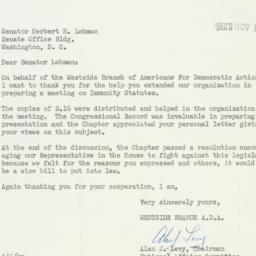 Letter: 1953 November 10
