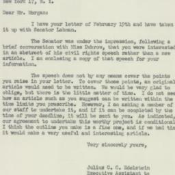 Letter: 1952 February 25