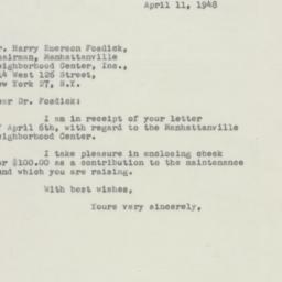 Letter: 1948 April 11