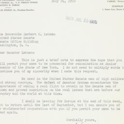 Letter: 1950 July 24