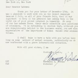 Letter: 1950 December 20