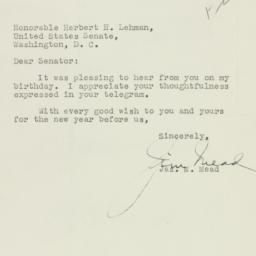 Letter: 1951 January 3