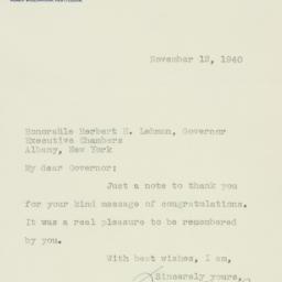 Letter: 1940 November 12