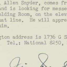 Memorandum: 1950 May 16