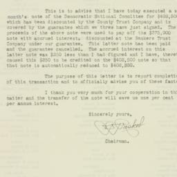 Letter: 1930 December 11