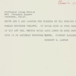 Telegram: 1962 November 6
