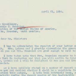 Letter: 1936 April 21