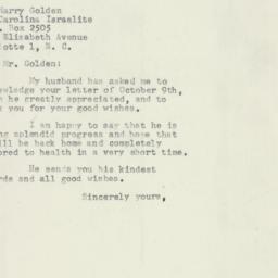 Letter: 1957 October 11