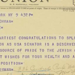 Letter: 1949 November 9